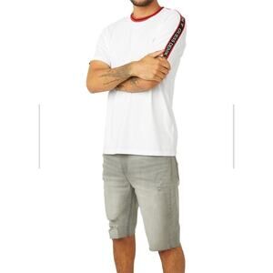 Guess Denim Men's White Crew Neck Tee‎ Size XS